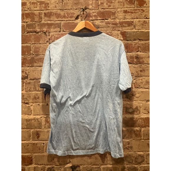 Vintage Thunderbird Sportswear Surfin USA Ringer T Shirt Blue - Picture 7 of 8